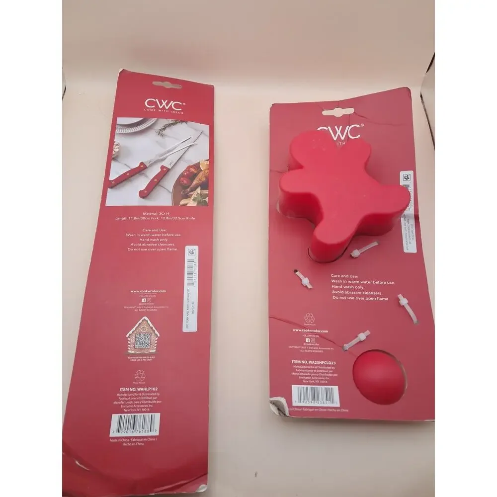 CWC Cook with Color 8 Piece Measuring Spoons and Cups Set and Knife grill set
